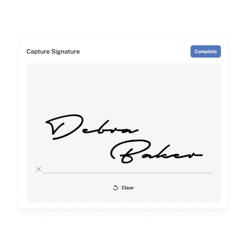 Signature capture box